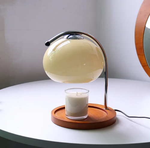 Load image into Gallery viewer, Aromatherapy Glass Table Lamp with Candle Warmer
