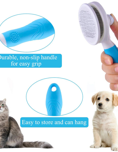 Load image into Gallery viewer, Cat Brush Self Cleaning Grooming Tool for Shedding and Grooming All Hair Lengths
