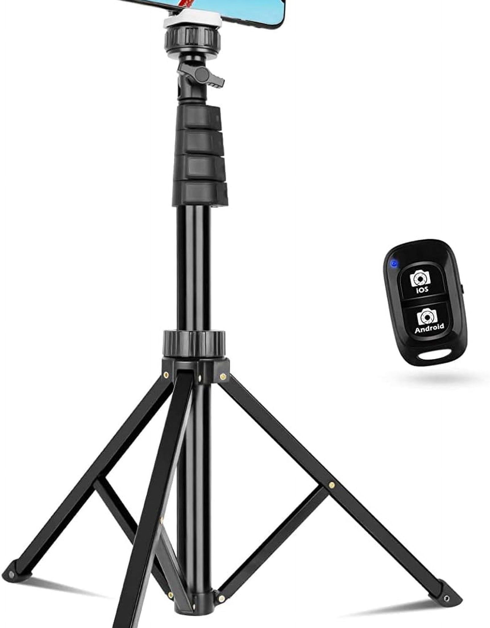 Innotech 62" Phone Tripod & Selfie Stick, Extendable Cell Phone Tripod Stand with Wireless Remote and Phone Holder, Compatible with Iphone Android Phone, Camera