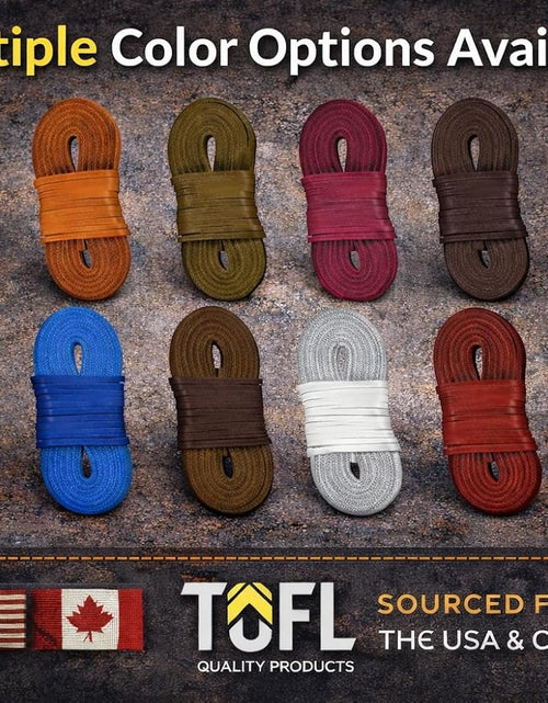 Load image into Gallery viewer, Leather Boot Laces|1/8 Inch Thick 72 Inches Long|2 Leather Strips [1 Pair]
