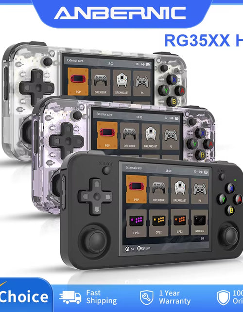 Load image into Gallery viewer, RG35XX H Handheld Game Console Linux 3.5 Inch IPS Screen H700 Retro Video Games Player 3300Mah 64G 5528 Classic Games
