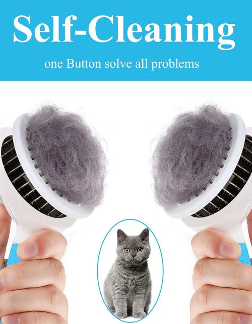 Load image into Gallery viewer, Cat Brush Self Cleaning Grooming Tool for Shedding and Grooming All Hair Lengths
