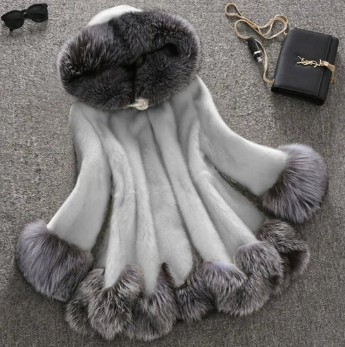 Load image into Gallery viewer, Faux Fur Mink Fur Coat
