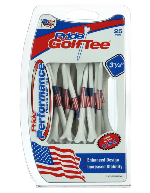 Load image into Gallery viewer, Pride Performance Flag Plastic Golf Tees – Low-Resistance Head, 3.25" Durable Plastic for Golfing, Enhanced Stability, 25 Count
