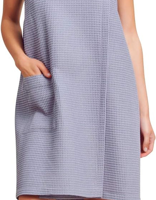 Load image into Gallery viewer, Soft, Lightweight, Comfortable and Adjustable Closure, Quick Dry Waffle Spa/Bath Wraps with Pocket for Women

