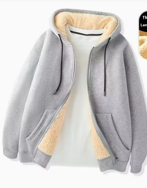 Load image into Gallery viewer, Lamb Wool Zipper Hoodie
