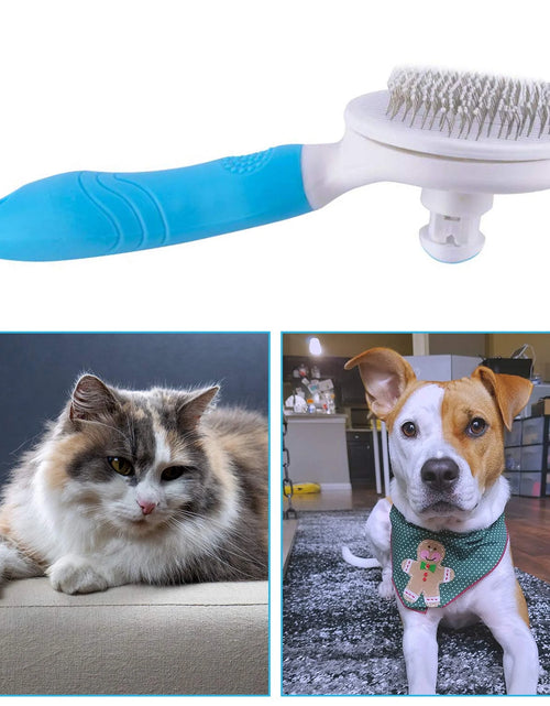 Load image into Gallery viewer, Cat Brush Self Cleaning Grooming Tool for Shedding and Grooming All Hair Lengths
