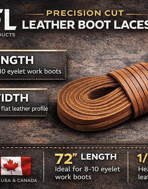 Load image into Gallery viewer, Leather Boot Laces|1/8 Inch Thick 72 Inches Long|2 Leather Strips [1 Pair]
