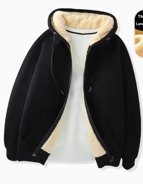 Load image into Gallery viewer, Lamb Wool Zipper Hoodie
