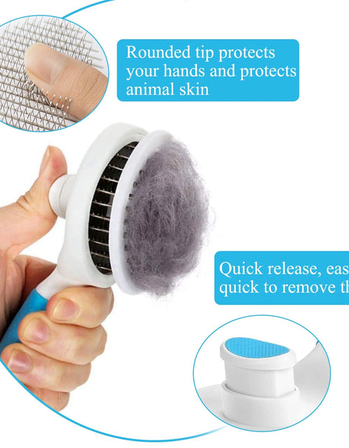 Load image into Gallery viewer, Cat Brush Self Cleaning Grooming Tool for Shedding and Grooming All Hair Lengths

