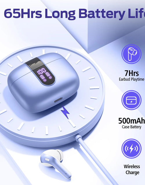 Load image into Gallery viewer, VEATOOL Bluetooth Headphones True Wireless Earbuds 65H Playback Power Display Earphones with Wireless Charging Case IPX7 Waterproof In-Ear Earbuds with Mic for TV Smart Phone Computer Laptop
