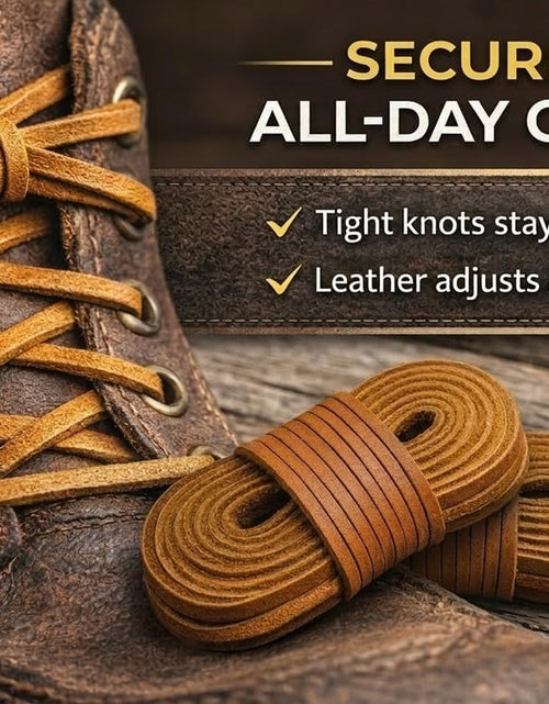 Load image into Gallery viewer, Leather Boot Laces|1/8 Inch Thick 72 Inches Long|2 Leather Strips [1 Pair]
