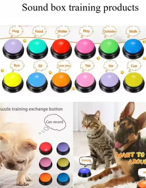 Load image into Gallery viewer, Hot Dog Communication Buttons Voice Recording Button for Pet Training 30 Second Record Playback Funny Gift for Talking
