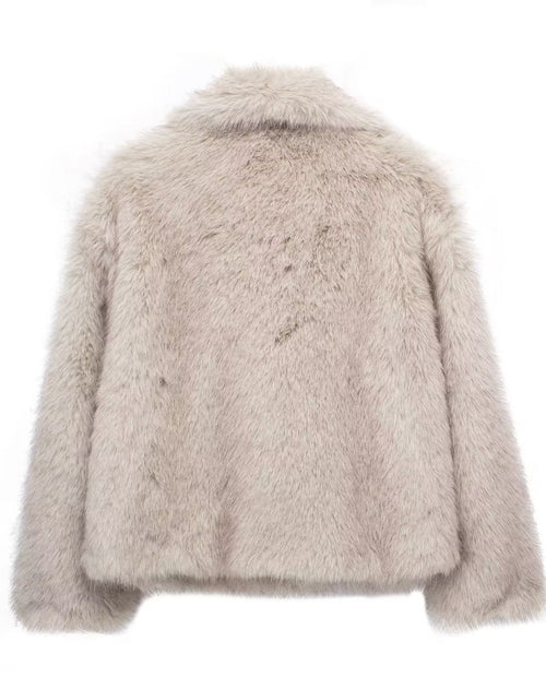 Load image into Gallery viewer, Winter Plush Coat Fashion Thicken Lapel Outwear Casual Long Sleeve Tops Womens Clothing
