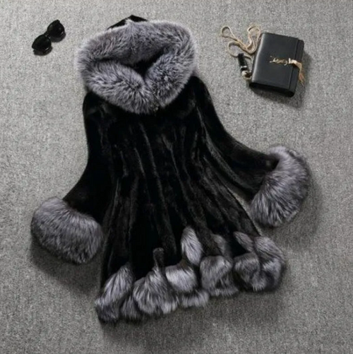 Load image into Gallery viewer, Faux Fur Mink Fur Coat
