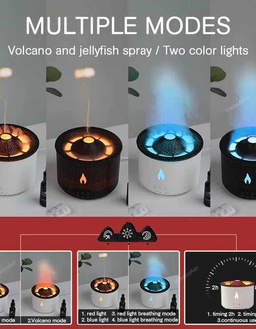 Load image into Gallery viewer, Volcano Flame Aroma Diffuser Jellyfish Smoke Ring Air Humidifier 360Ml Aromatherapy Essential Oil Diffuser Cool Gift
